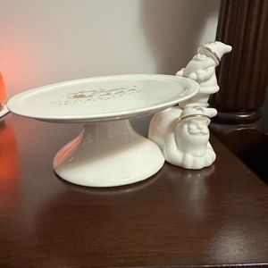 EasyLife Christmas porcelain cake stand new